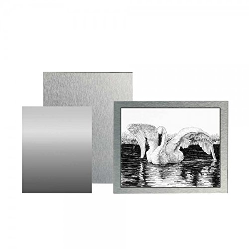 Alumacomp Aluminum Unprimed Archival Painting & Mounting Panels - Acid-Free Unprimed Aluminum Boards For Oils, Acrylics, Mixed Media, & More! - 12X12" #TOP1