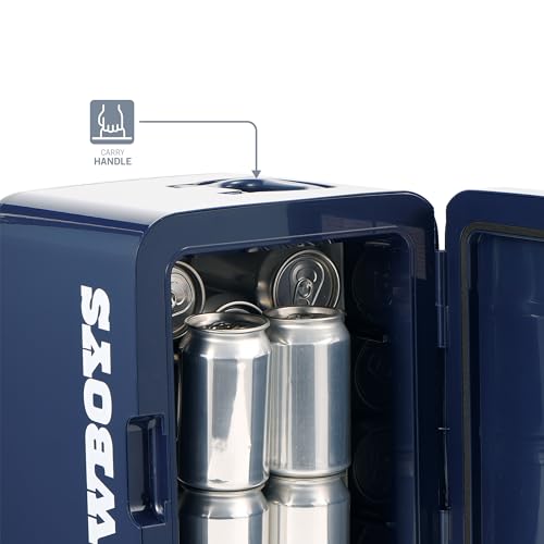 Image of Ukonic NFL Dallas Cowboys 15-Can Mini Fridge 10L - AC /DC Powered, Official Team Colors & Logo, Portable Cooler for Tailgates, Home, Office, or Car