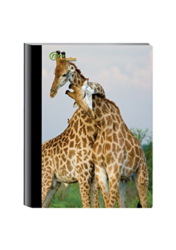 New Generation – Wild Life Animals - Composition Notebooks, 80 Sheets / 160 Pages Wide Ruled Pages Comp Book, Durable Laminated Covers With Assorted Fashion Eye-Catching Designs, 6 Pack Notebooks #TOP3