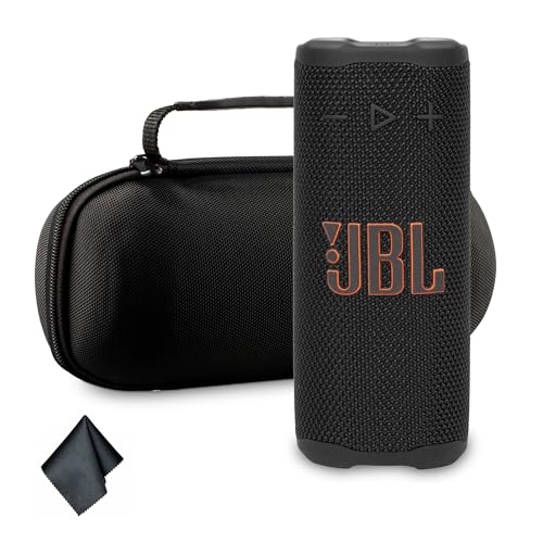 JBL Grip Portable Bluetooth Speaker Black (JBLGRIPBK) – IP68 Waterproof & Dustproof | Bluetooth 5.4 | AI Sound Boost | 14-Hour Battery | Includes Carrying Case & Cleaning Cloth