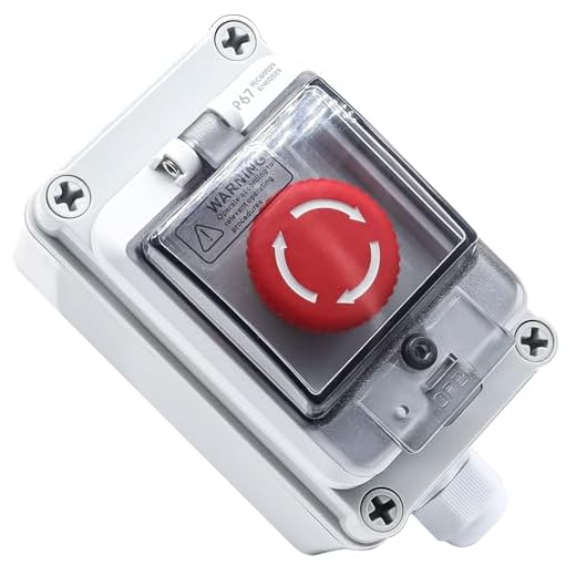 mxuteuk 1NC 1NO E-Stop Switches with Box Red Mushroom Emergency E-Stop Push Button Switch AC 660V 10A Switch Station Box G076