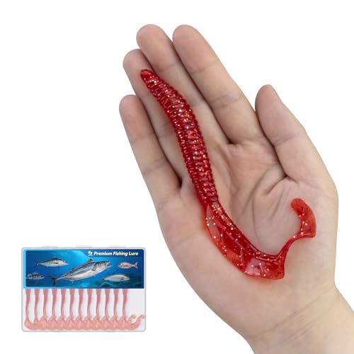 Image of Clearance Bionics-Designed Durable Soft Plastic Fishing Lures Kit with Bonus Accessories, 3 /4 /5 /6 Inch, 9-Type Lifelike Swimbaits in One Gear Set Included Tackle Box for Bass