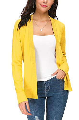 Image of EXCHIC Women's Long Sleeve Open Front Cardigan Sweater Lightweight Casual Knit Sweaters