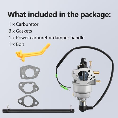Carburetor Compatible with Firman Tri-Fuel / Dual-Fuel Generators H07552 H07553 T07571 T07573 Equipped With 439cc Engines Rated 6900 7500 8450 9400 Watt Replaces 375715509 380723515