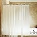 Mooxury Mildew Resistant shower curtain Liner with Hooks for Bathroom, EVA Bathroom Curtains, Water Proof, Antibacterial, Nontoxic, 72x72 Inch, White/Clear