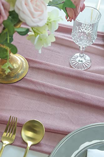 Aivanart Red Wedding Decoration Supplies Set(Pack Of 2) - 400Pcs Silk Rose Petals And 10Ft Chiffon Table Runner For Table Centerpieces Reception, Bridal Shower,Birthday Party, Home Decorations #TOP6