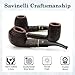 Savinelli Pipes Roma Collection 316 KS - Rome Inspired Briar Wood Pipe, Handmade in Italy, Bent Pot Shaping, 6mm