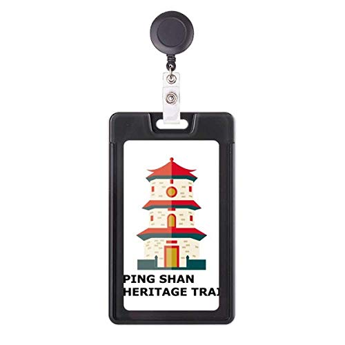 Étui rétractable Hong Kong Shan Heritage pour porte-badge au bureau et en déplacement
