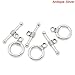 JGFinds Modern Circle Bracelet Toggle Clasps - 48 Silver Tone DIY Jewelry Making Supplies