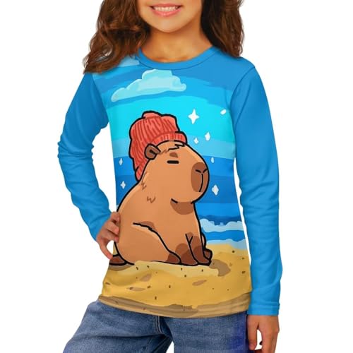 Image of Uourmeti Girls Graphic Tees Long Sleeve T Shirts for Teens Casual Tshirts Junior Sportswear Fall Tops