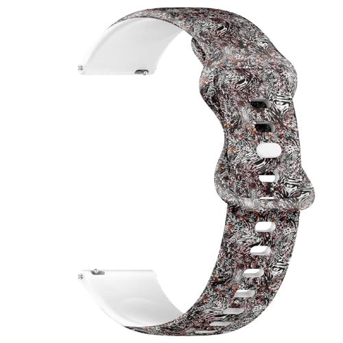 Compatible with Garmin Fenix 7/7 Pro, Fenix 6/6 Pro, Fenix 5/5 Plus, Epix (Gen2) / Epix Pro (Gen2), 22mm Sport Watch Band (African Leopard Fabric Design) Silicone Soft Strap Bracelet