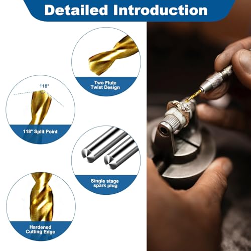 10Pcs HSS Mini Micro Drill Bit Set, 2.35mm Shank Burr Precision Small Twist Drill Bit Set, 0.6mm-2.2mm Micro Engraving Drill Bits for Jewelry DIY Resin Amber Walnut Circuit Board Wood Beeswax Leather 6 10Pcs HSS Mini Micro Drill Bit Set, 2.35mm Shank Burr Precision Small Twist Drill Bit Set, 0.6mm-2.2mm Micro Engraving Drill Bits for Jewelry DIY Resin Amber Walnut Circuit Board Wood Beeswax Leather - Image 6