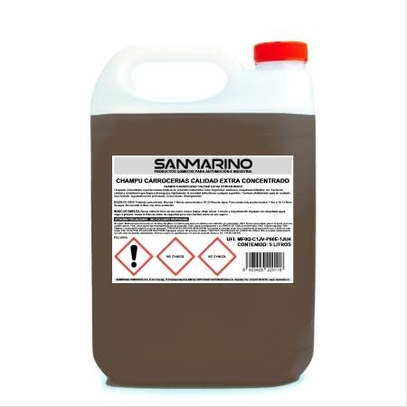 SANMARINO CHAMPÚ CARROCERÍAS Calidad Extra SÚPER Concentrado 5 L.