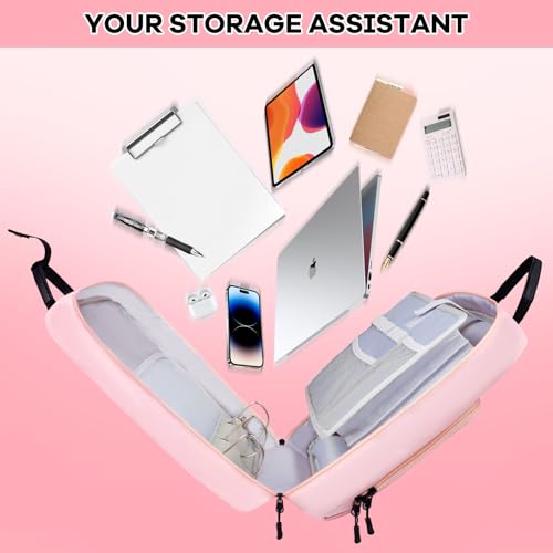 Sambois ZBDR-LB 3 D-Ring Zipper Binder 2 Inch With Shoulder Strap, Waterproof Oxford Binder With Zipper Storage 500 Sheets Capacity, Multi-Pockets Binder Organizer Bag thumb #6