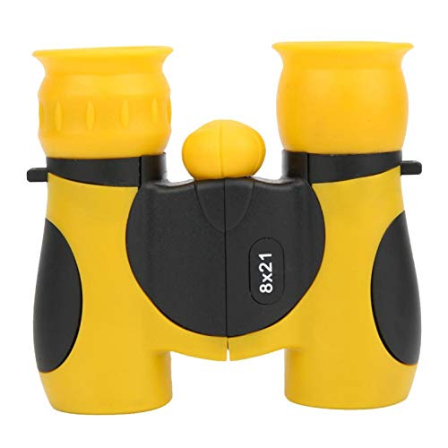 DAUERHAFT Children Binoculars Rubber + Metal with Horn Eye Mask Children Binocular Telescope Wonderful Gift for Your Kids Help Expand The Childs Horizons(Yellow)