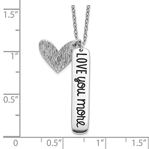 Ice Carats 925 Sterling Silver Heart Love You More Necklace Pendant Charm S/Love Message Fine Jewelry For Women Gifts For Her #TOP3