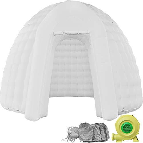 Happybuy Inflatable Igloo Dome Tent with Air Blower Dome Event Tent 17.7x16.4x9.8ft Inflatable