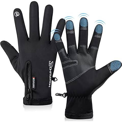 Cycling Gloves Men Women Winter Warm Gloves Touchscreen Sports Gloves Motorcycle Winter Gloves Bike Gloves Elastic Breathable Non-Slip Cover