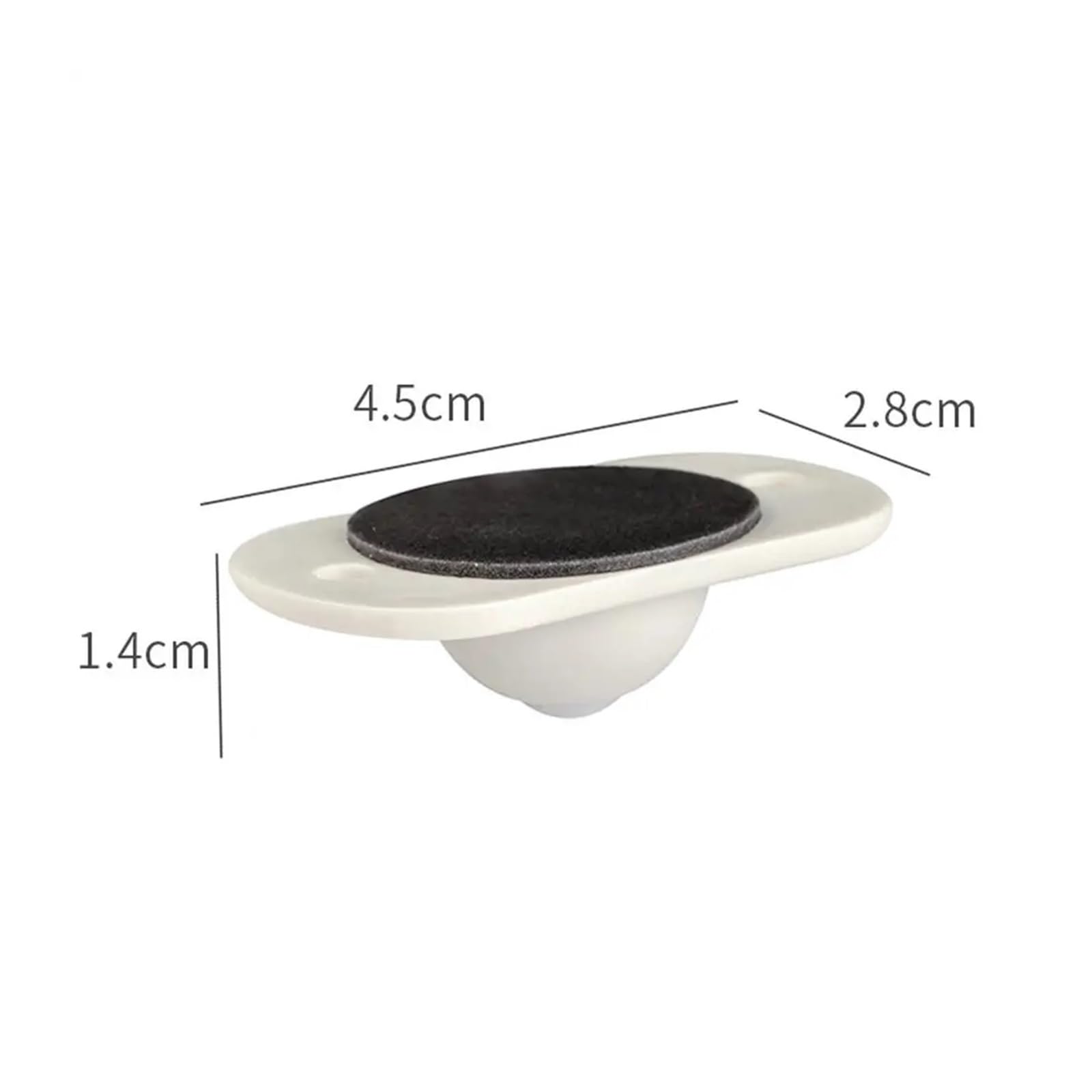 Zestaw 4 samoprzylepnych kółek obrotowych 45x28x14mm | Koła ze stali nierdzewnej ABS obracane o 360 stopni 12szt(4pcs White02)