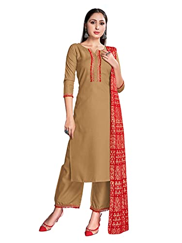 Elina fashion Indian Kurti for Womens With Pant & Dupatta | Rayon Foil Printed Kurta Partywear Kurtis Tops Tunic