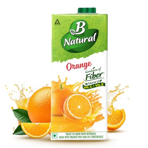 B Natural Zumo de naranja, bondad de fibra, 1 litro
