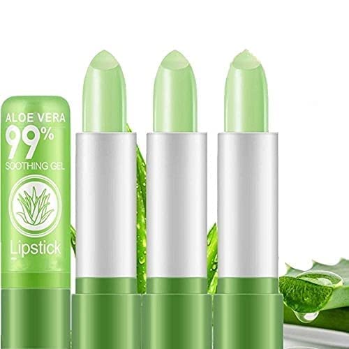 Kamz Long Lasting Nutritious Lip Balm Lips Moisturizer Magic Temperature Color Changing Aloe Vera Lipstick Pack of 3