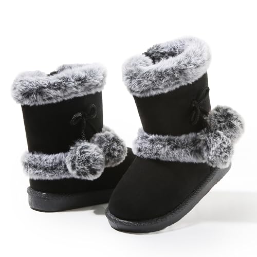 Image of Femizee Girls Boys Warm Winter Boots Kids Outdoor Snow Boots(Toddler /Little Kid)