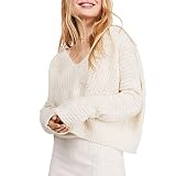 Free People Women's Moonbeam Alpaca Sweater, Ivory, Off White, M
