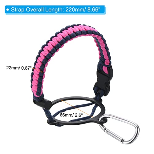 PATIKIL Water Bottle Holder, Paracord Handle Carrying Lanyard Strap Carrier with Ring for 12oz to 64oz Wide Mouth Bottles - Image 2