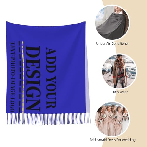 Custom Scarfs Winter Warm Personalized Scarf Add Picture Text Logo Custom Design Women's Scarves Gifts4