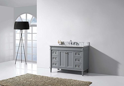 Virtu Usa Es-40048-Wmsq-Gr-Nm Tiffany 48" Single Bathroom Vanity Set In Grey, 48 Inches, Cool Gray #TOP4