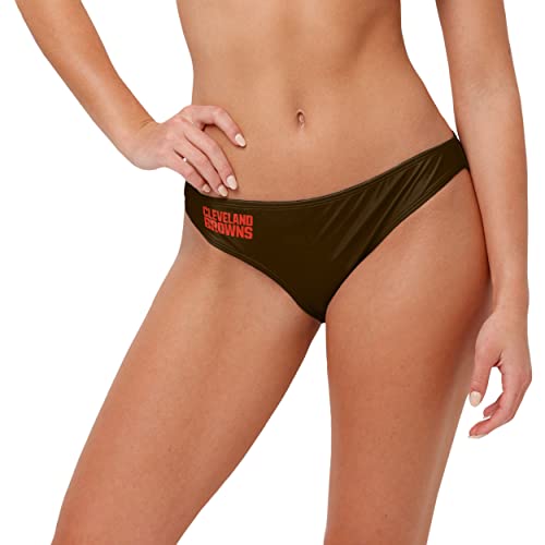 FOCO Cleveland Browns NFL Womens Solid Wordmark Bikini Bottom