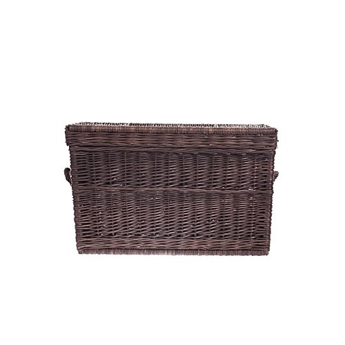Cesto in Vimini, 70 x 42 x 47 cm, Cesto, Marrone Scuro., 70 x 42 x 47 cm