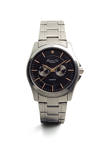 Montre quartz japonaise Kenneth Cole homme : le cadeau idéal en argenté avec véritable diamant