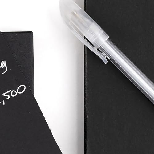 Image of Hibana: Notecards & Pen - 50 Small & 45 Large Black Notecards, Silver Ink Pen, Fits Jewelry Storage Pocket Pages, Document Origin & Value