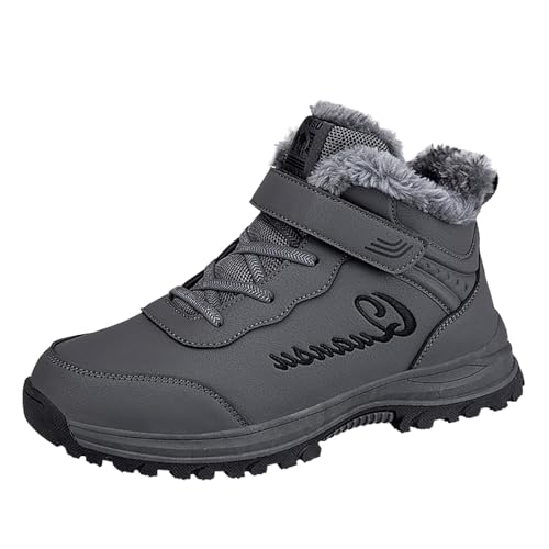 Bottes de neige pour hommes chaudes et grande taille en peluche