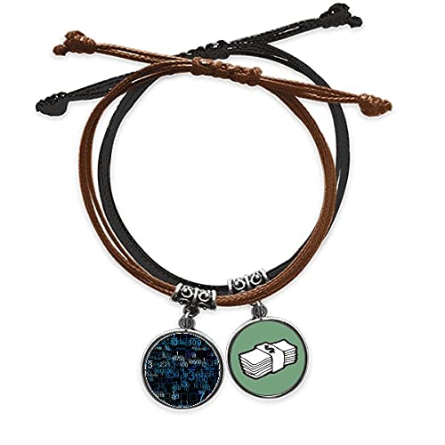 Pulsera de cuero ciencia ilustración digital con acabados detallados