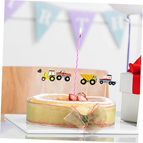 FAVOMOTO 24 Unidades topo de bolo de caminhão topo de bolo cruzado cofrinho para Trator e empilhadei