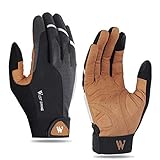 🎁【Atmungsaktives Material, Bequemes FIit】 Hergestellt aus hochelastischem Polyester und gestricktem Netzgewebe, flexibel und angenehm zu tragen, wodurch Ihre Hände im Radsport entspannt und bequem sind. Während die Belüftungslöcher an den Handschuhen feuchtigkeitstransportierend und atmungsaktiv sind, halten Sie Ihre Hände kühl und schweißfrei. Drei Arten zur Auswahl: Halbfinger, Vollfinger, Vollfinger mit Thermovlies