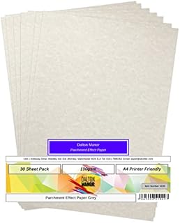 Dalton Manor Parchment Paper Grey A4 100gsm PK 30