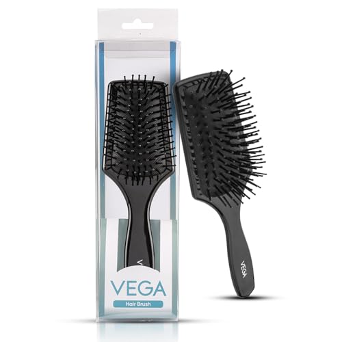Vega Premium Collection Mini Paddle Hair Brush for Men & Women| Wide Detangler Brush for Long, Thick & Curly Hair | Smooth & Shiny Finish | Hair Comb 
