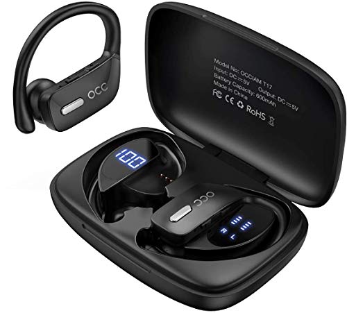 occiam Sport Wireless Earbuds Bluetooth Headphones 90hrs Playtime Deep Bass Ear Buds with Earhook...