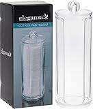  Wattedose mit Deckel Eleganza, Box zur Aufbewahrung von Kosmetikpads, 8x8x21cm