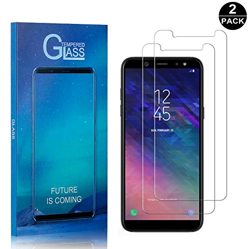 Galaxy A6 2018 Screen Protector, Bear Village® Premium Tempered Glass Screen Protector, Scratch Resistant HD Screen Protector Film for Samsung Galaxy A6 2018, 2 Pack