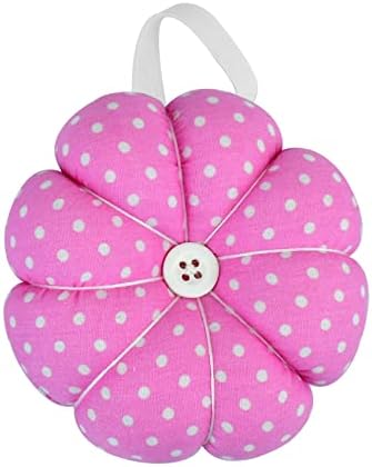 Pin Cushions for Sewing Needle Wrist Pin Cushion Wearable Pumpkin Shape Sewing Pin Cushion for Needlework Sewing (Pink)