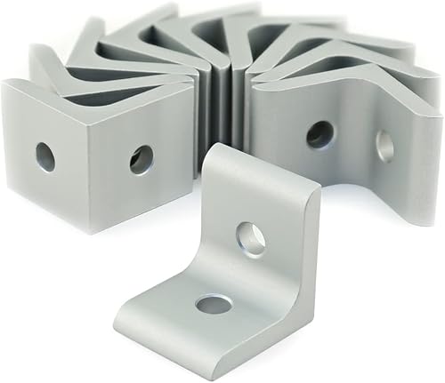 8020, 4302, 15 Series Aluminio Soporte de esquina interior de 2 agujeros Soporte de ángulo de 90 grados para extrusión de aluminio extruido con