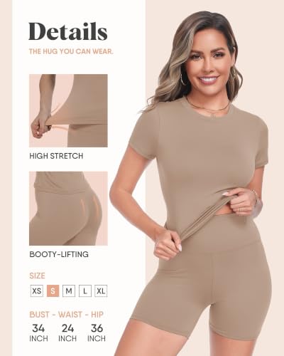 Image of ZOOSIXX Two Piece Workout Sets for Women - Summer Outfits 2 Piece Short Gym Sets Casual Lounge Vacation Matching Clothing