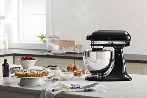 Image of KitchenAid Artisan Series 5 Quart Tilt Head Stand Mixer with Pouring Shield KSM150PS, Onyx Black