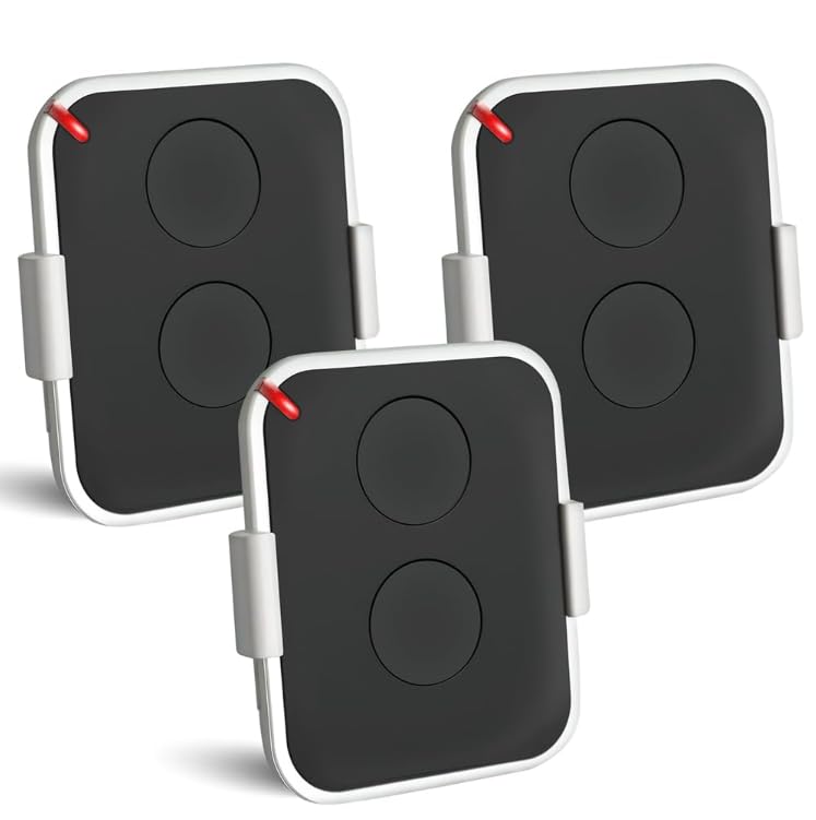 Lot de 3 Télécommande pour N-ice 433 MHz Rolling Code, 2 Canaux, Remplacement pour ON1E, ON2E, ON4E, Compatible avec Motorisations Portail et Garage, Portée...
