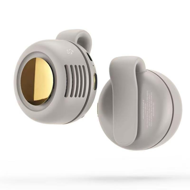 Fancysky Small Clip Fan Portable Silent Mini Bladeless Fan Clip On Tragbarer Clip Ventilator (White)